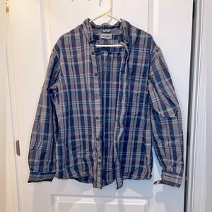 Carhartt Men’s Plaid Button Up Shirt Relaxed Fit Size Large